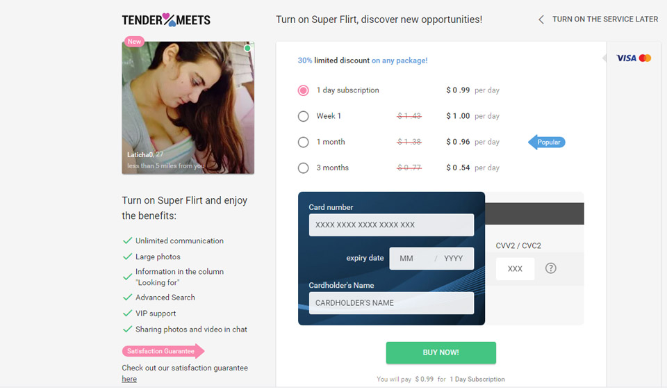 TenderMeets Special features