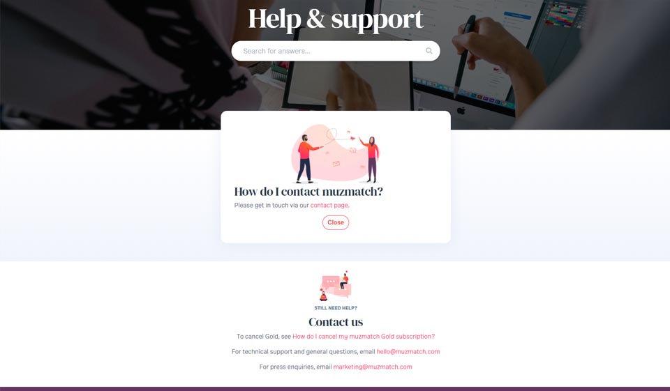 The Quality of Customer Support